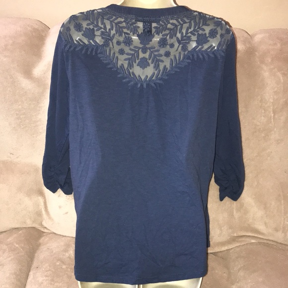 Style & Co. Petite PL blue top 💕 - Picture 4 of 5
